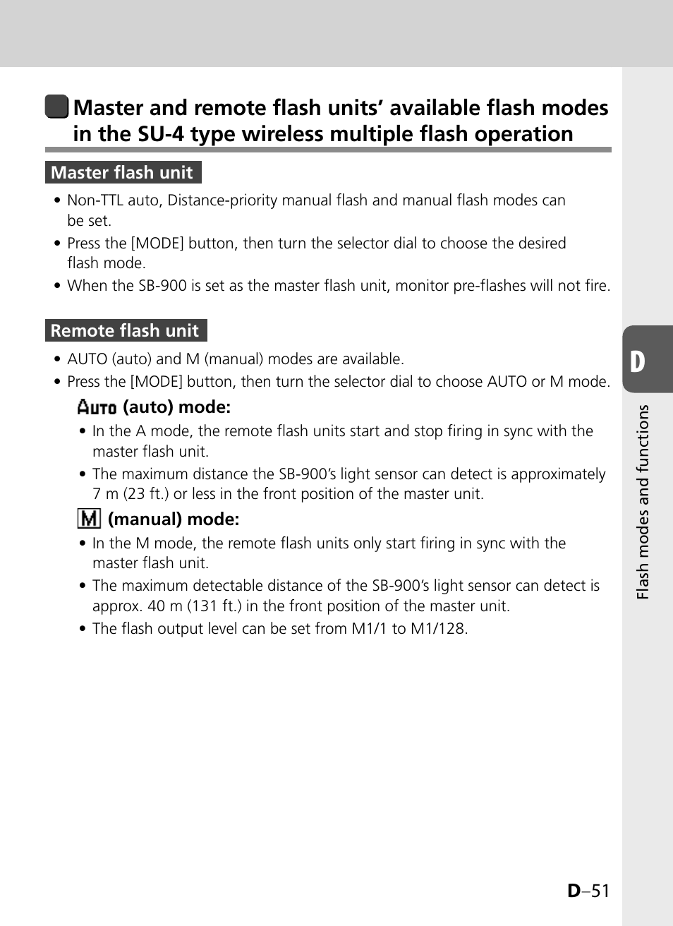 D –51 | Nikon SB-900 User Manual | Page 101 / 142