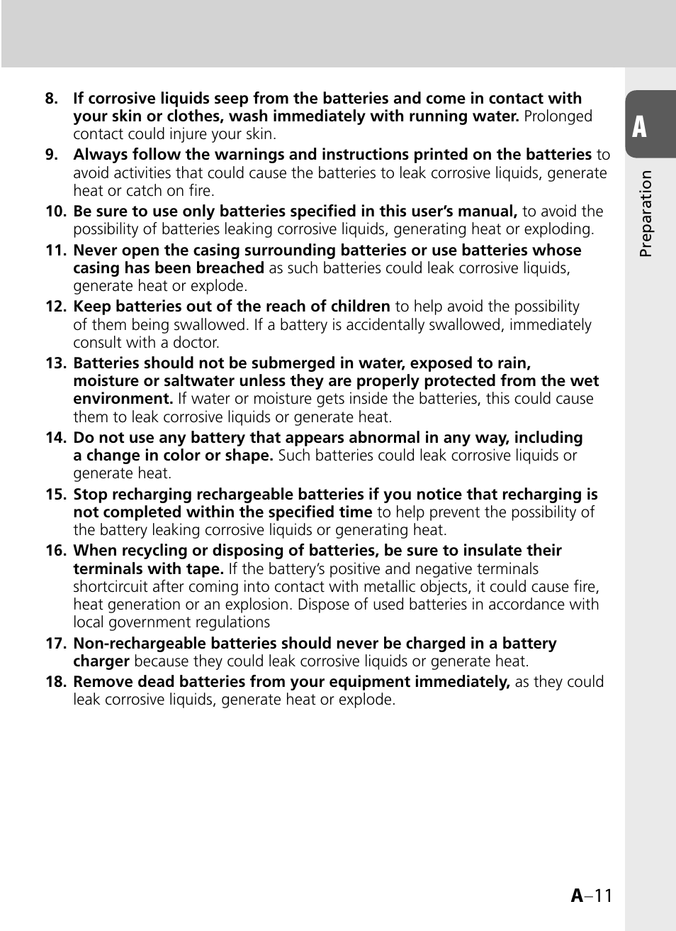 A –11 | Nikon SB-900 User Manual | Page 11 / 142