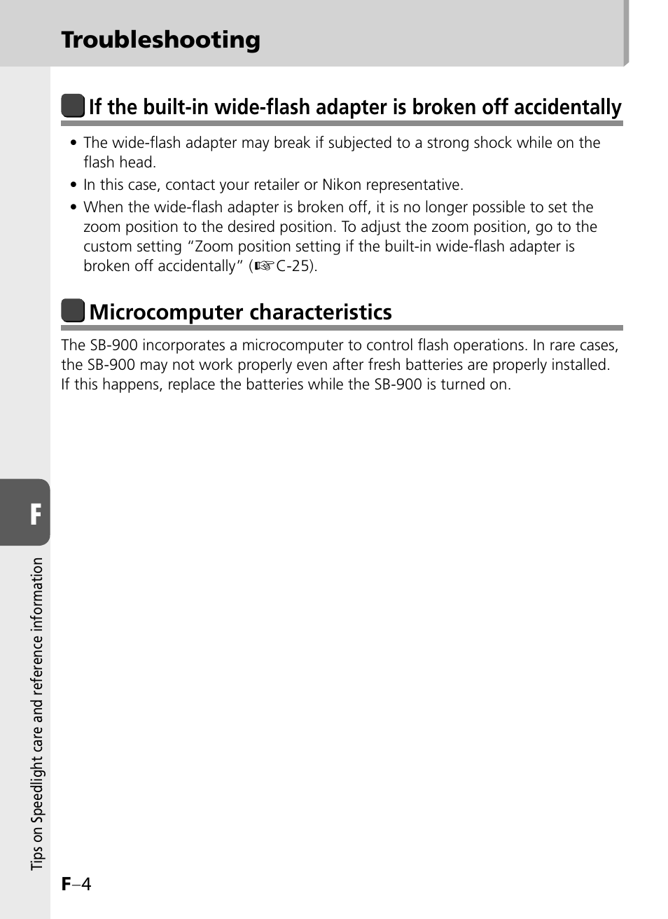 Troubleshooting | Nikon SB-900 User Manual | Page 120 / 142