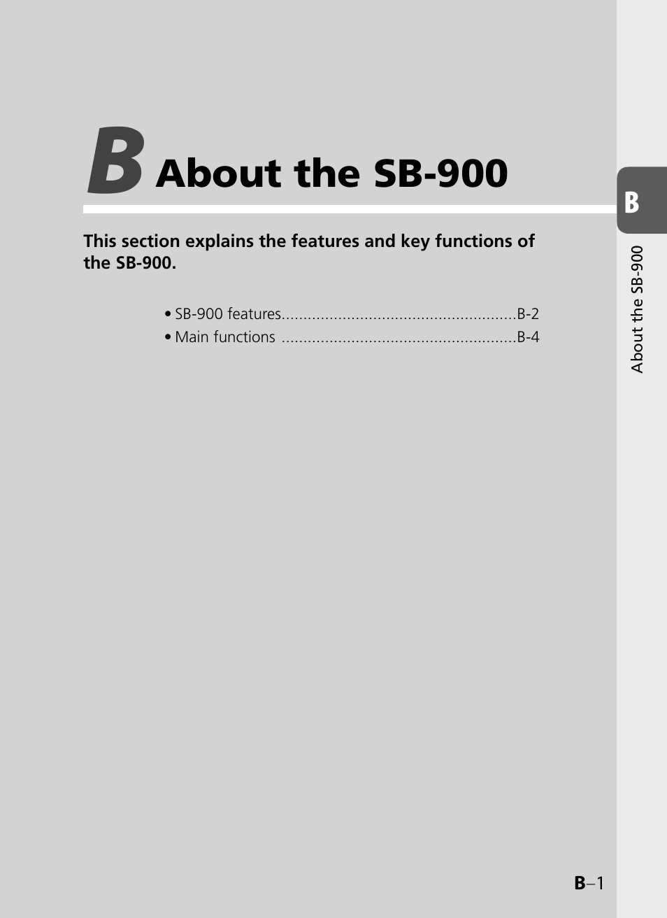 About the sb-900 | Nikon SB-900 User Manual | Page 17 / 142