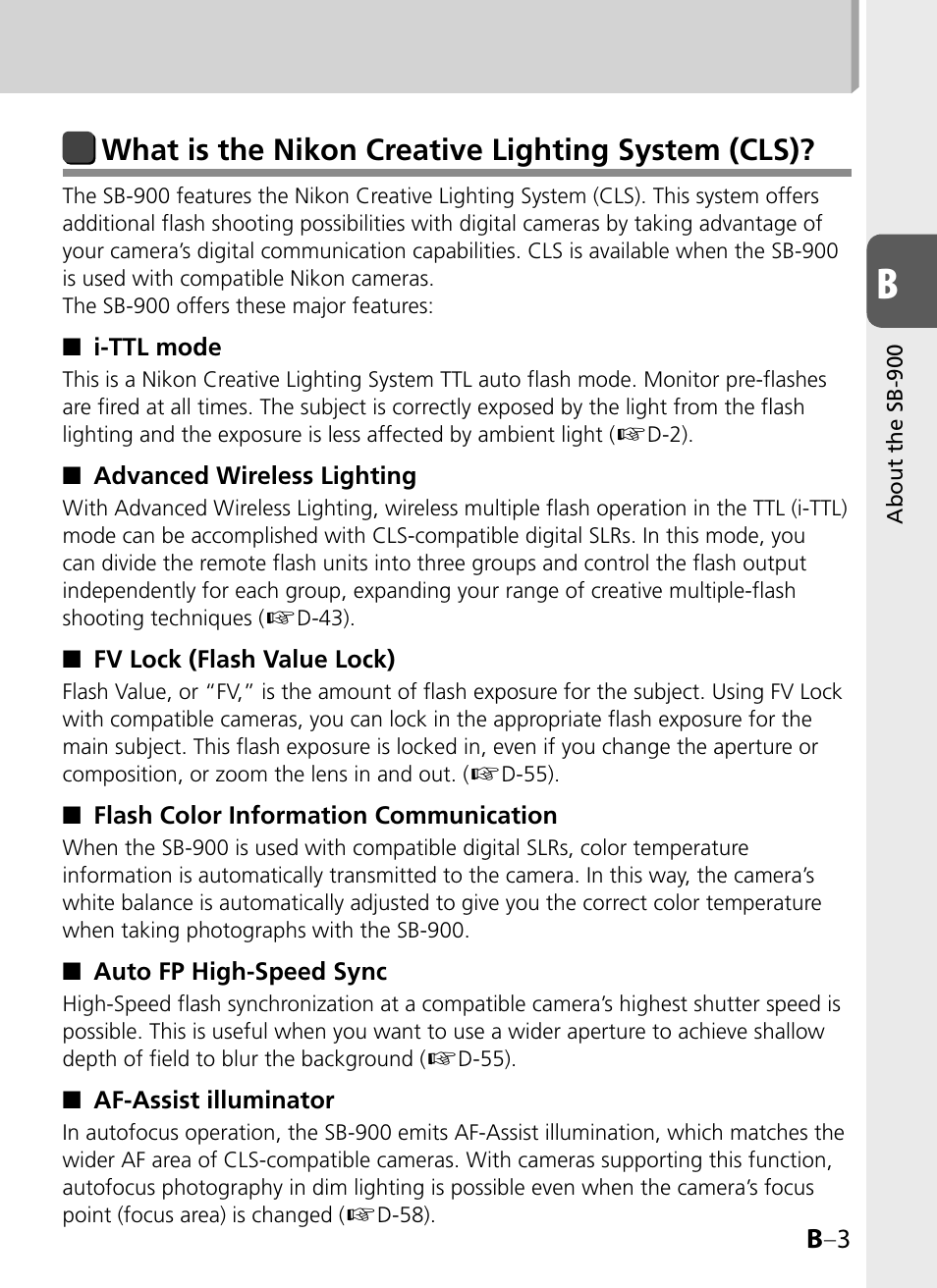 What is the nikon creative lighting system (cls) | Nikon SB-900 User Manual | Page 19 / 142
