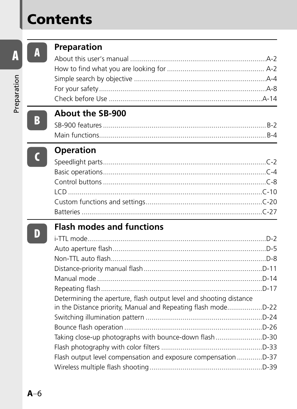 Nikon SB-900 User Manual | Page 6 / 142