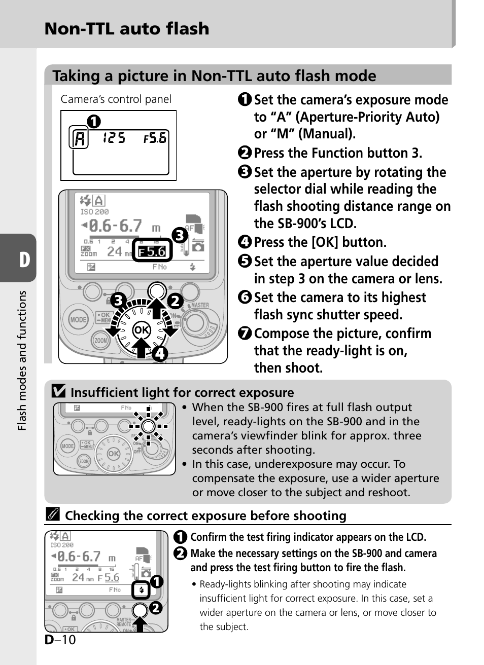 Non-ttl auto flash | Nikon SB-900 User Manual | Page 60 / 142