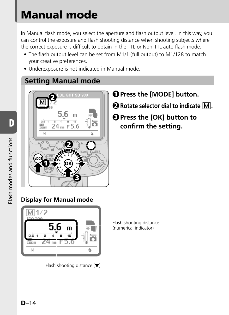 Manual mode | Nikon SB-900 User Manual | Page 64 / 142