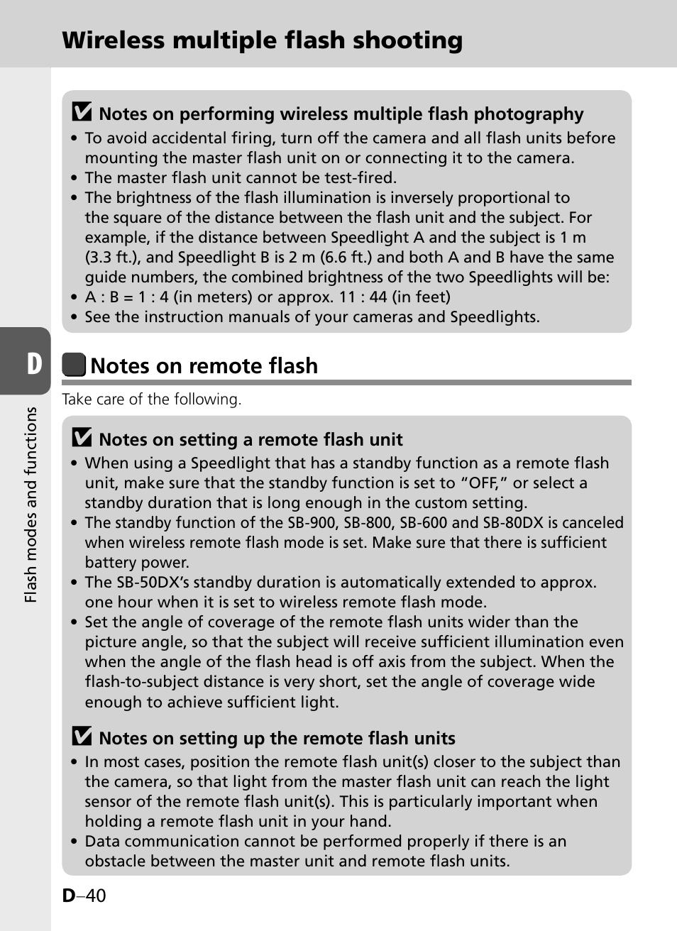 Wireless multiple flash shooting v | Nikon SB-900 User Manual | Page 90 / 142