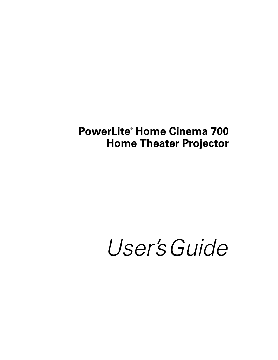 Univex PowerLite 700 User Manual | 110 pages