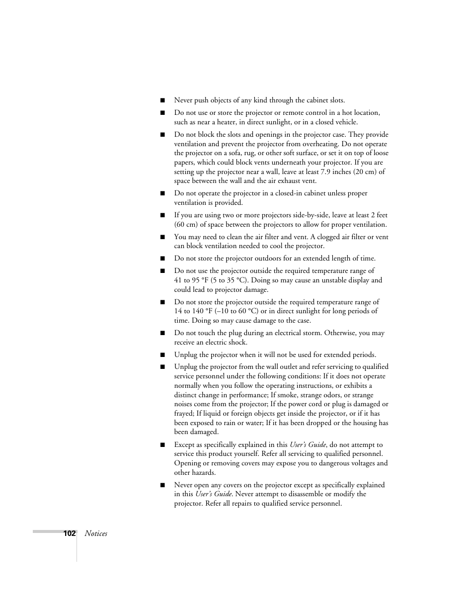 Univex PowerLite 700 User Manual | Page 102 / 110