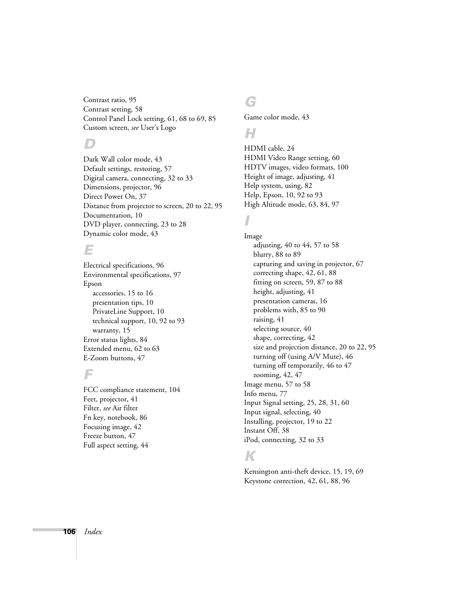 Univex PowerLite 700 User Manual | Page 106 / 110