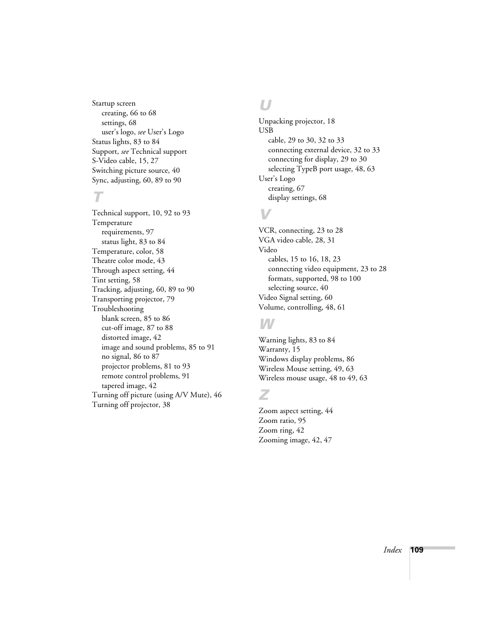 Univex PowerLite 700 User Manual | Page 109 / 110