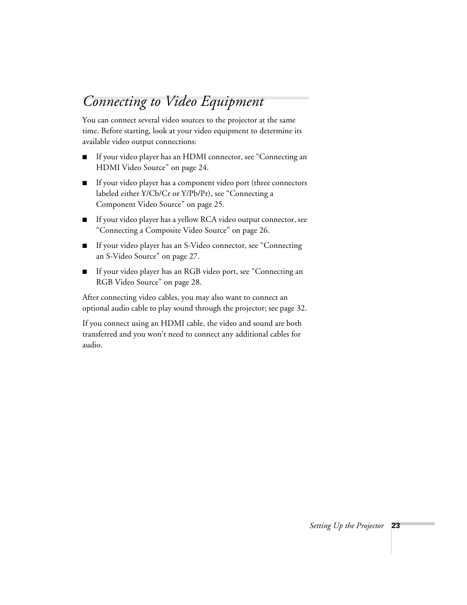 Connecting to video equipment | Univex PowerLite 700 User Manual | Page 23 / 110