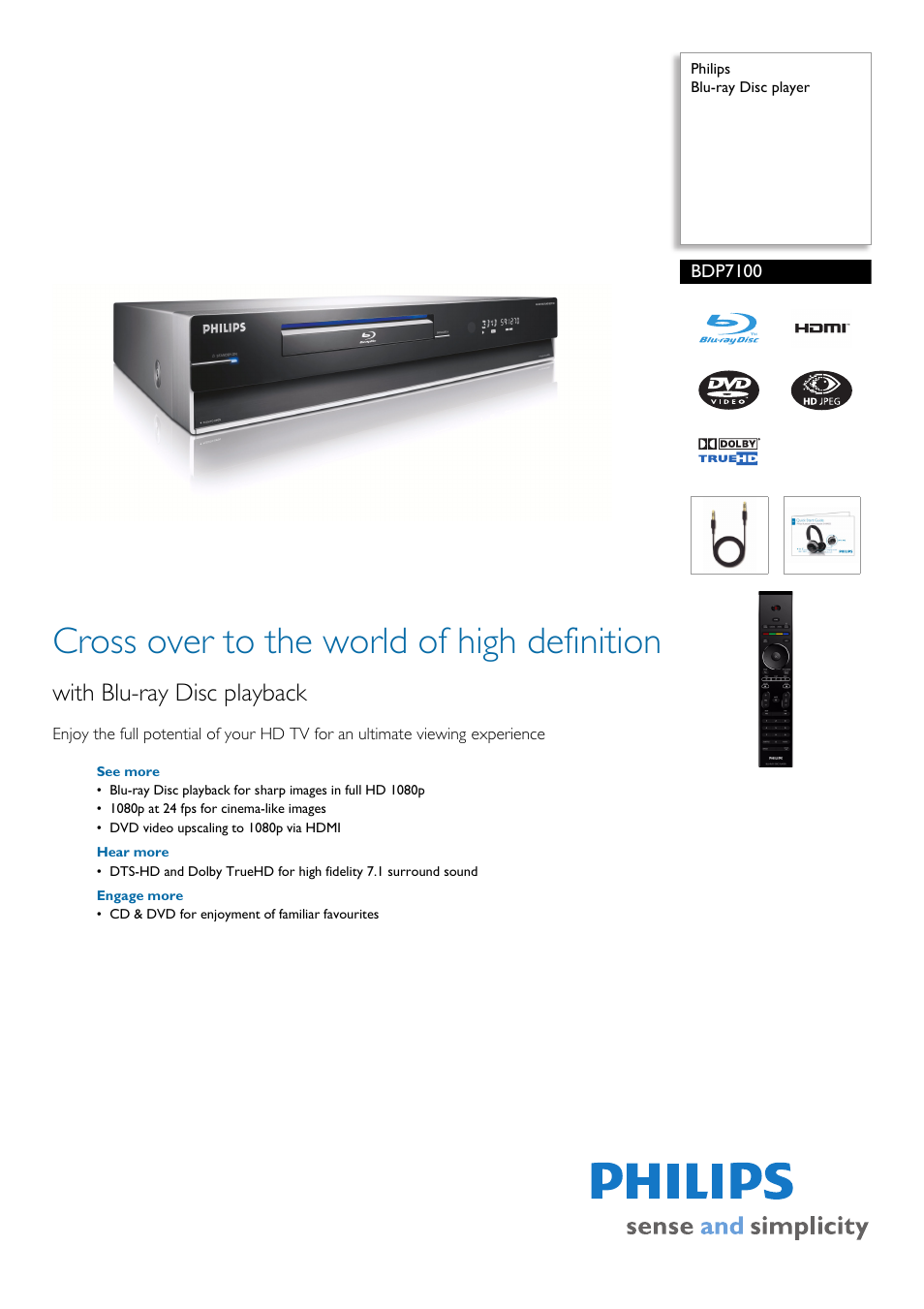 Univex BDP7100 User Manual | 2 pages