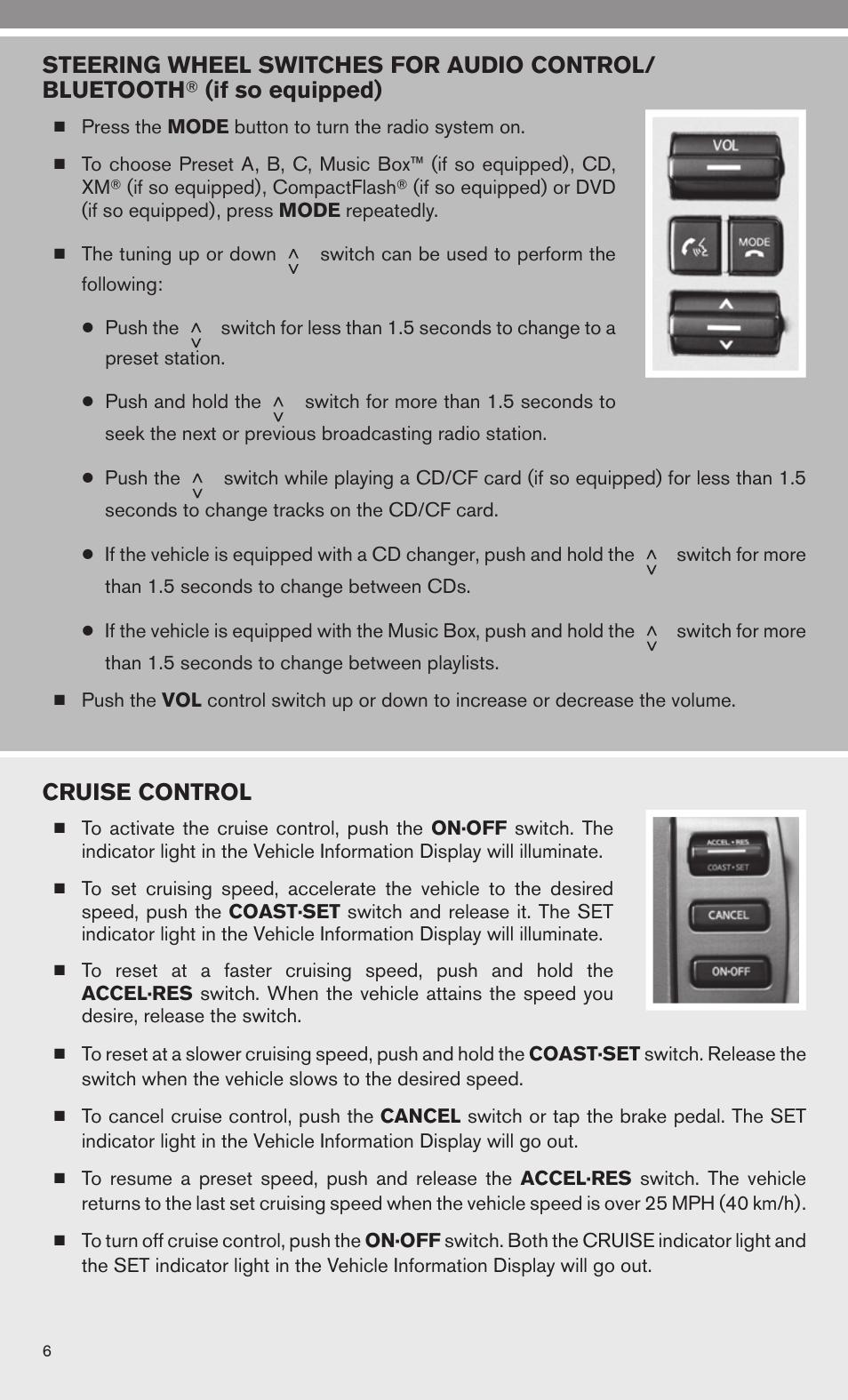 Cruise control | Univex 2010 Armada User Manual | Page 8 / 52