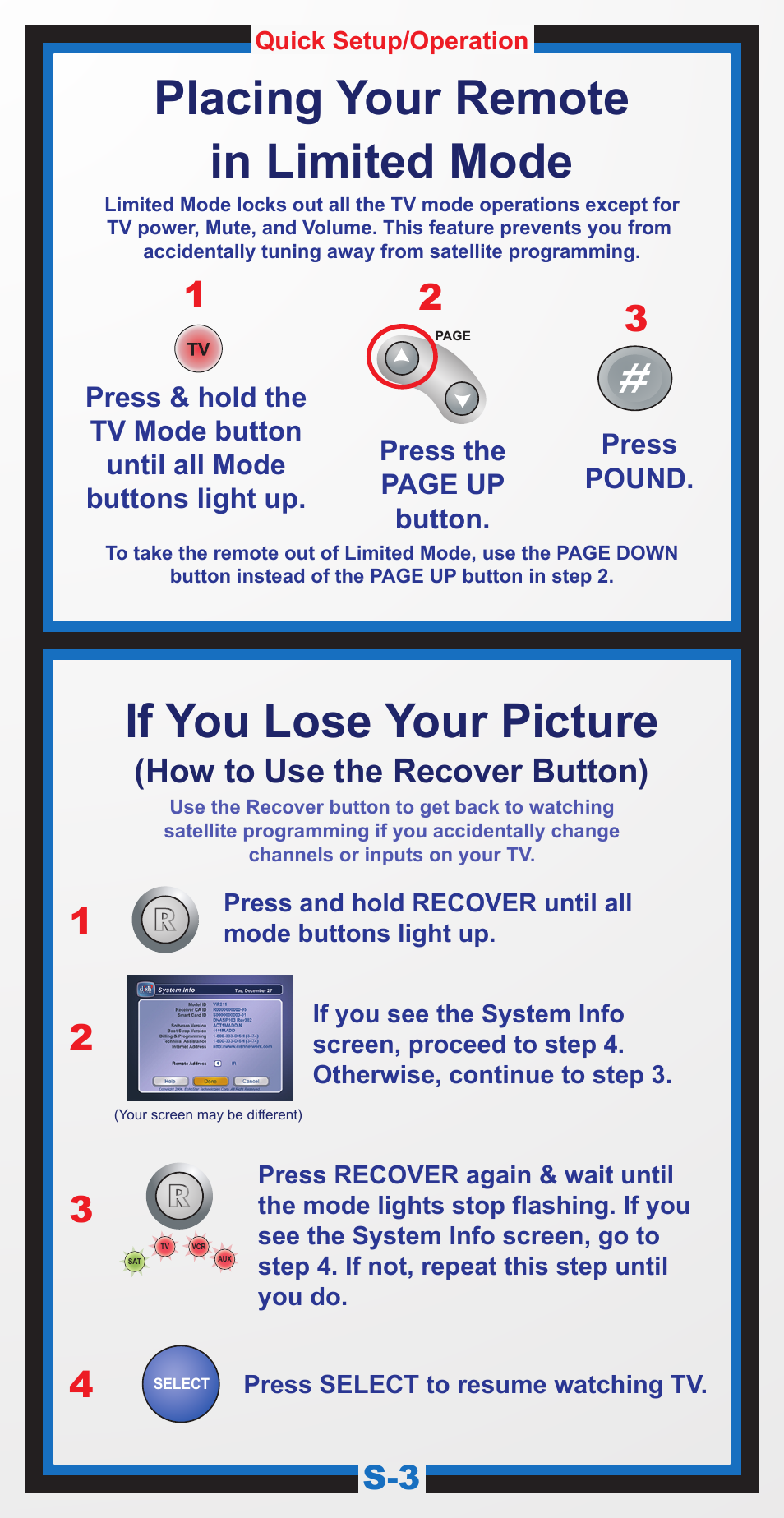 167821_aa_5.4 guide_s-3, How to use the recover button) | Univex 5.4 User Manual | Page 6 / 40