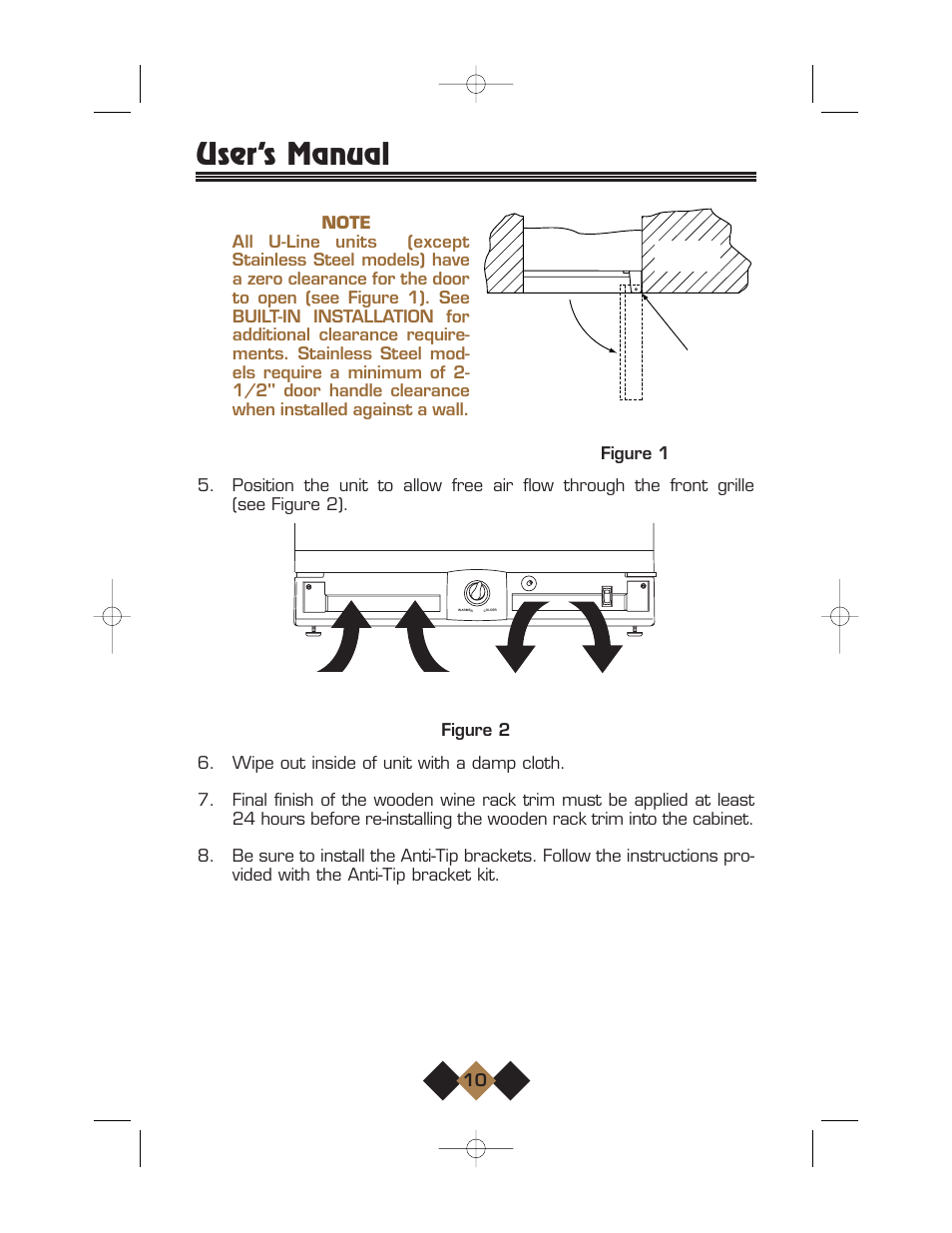 User’s manual | U-Line Wine Captain User Manual | Page 12 / 32