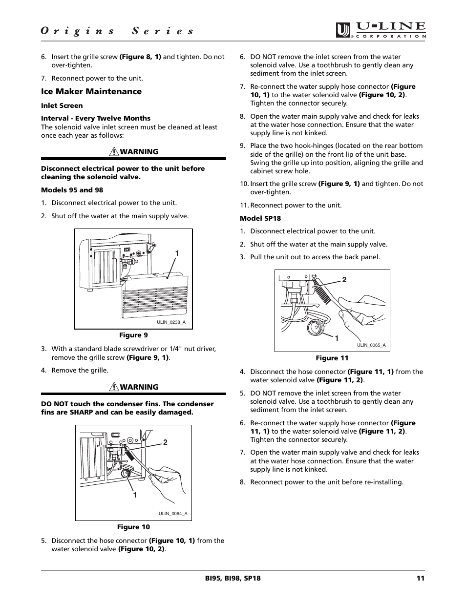 U-Line BI98 User Manual | Page 11 / 20