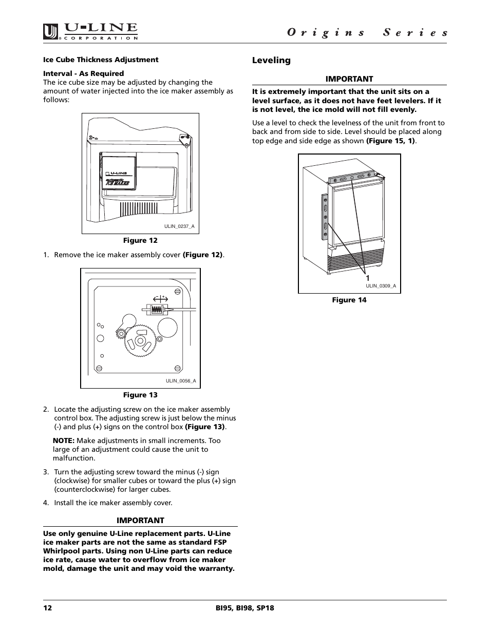 U-Line BI98 User Manual | Page 12 / 20