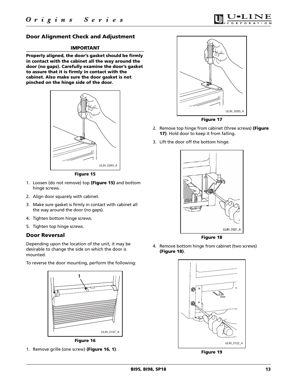 U-Line BI98 User Manual | Page 13 / 20