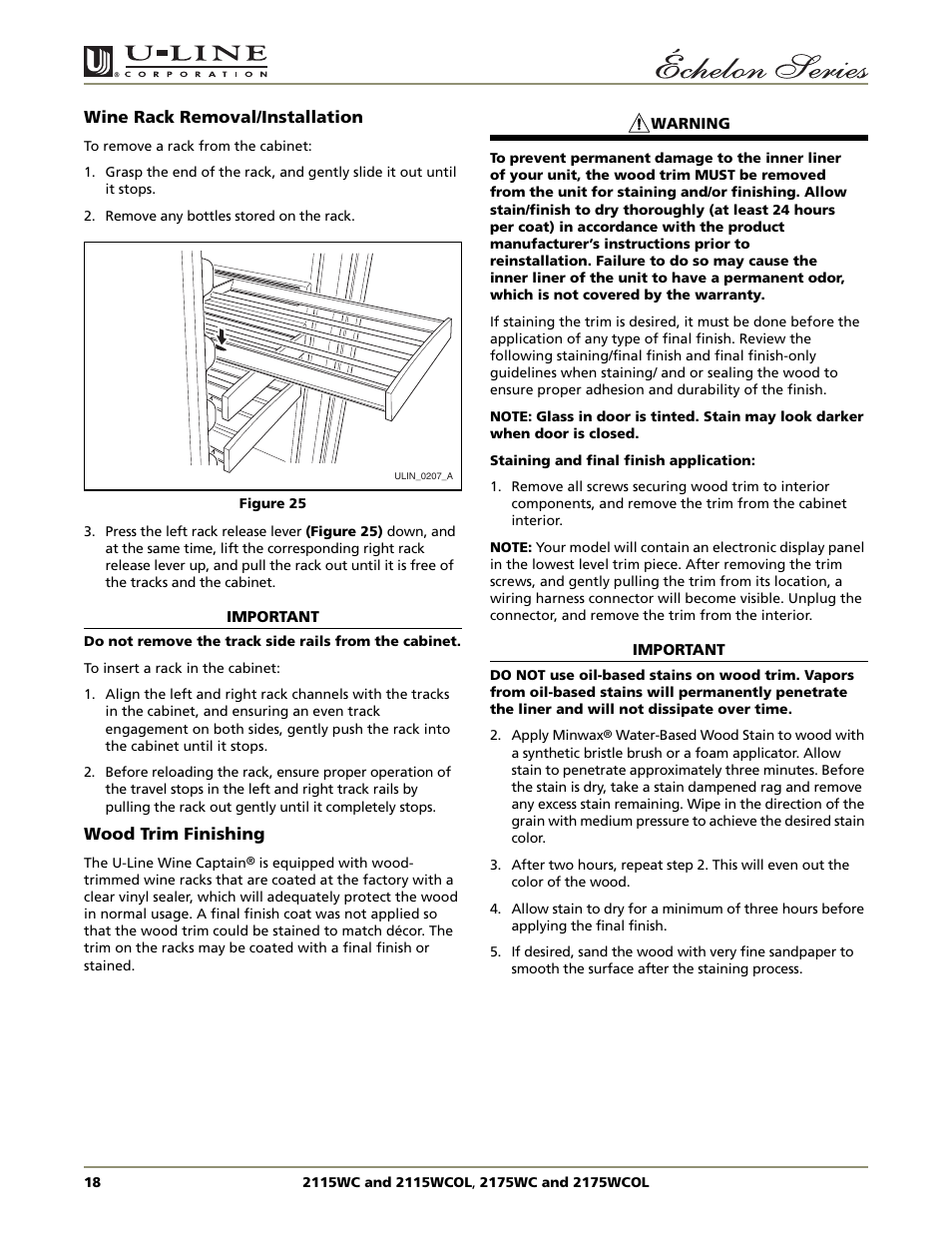 U-Line 2115WC User Manual | Page 18 / 24