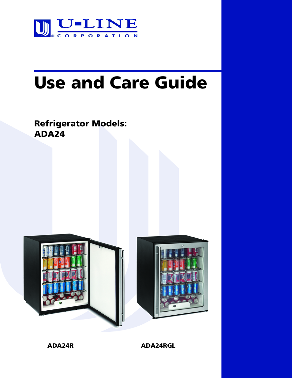 U-Line ADA24R User Manual | 20 pages