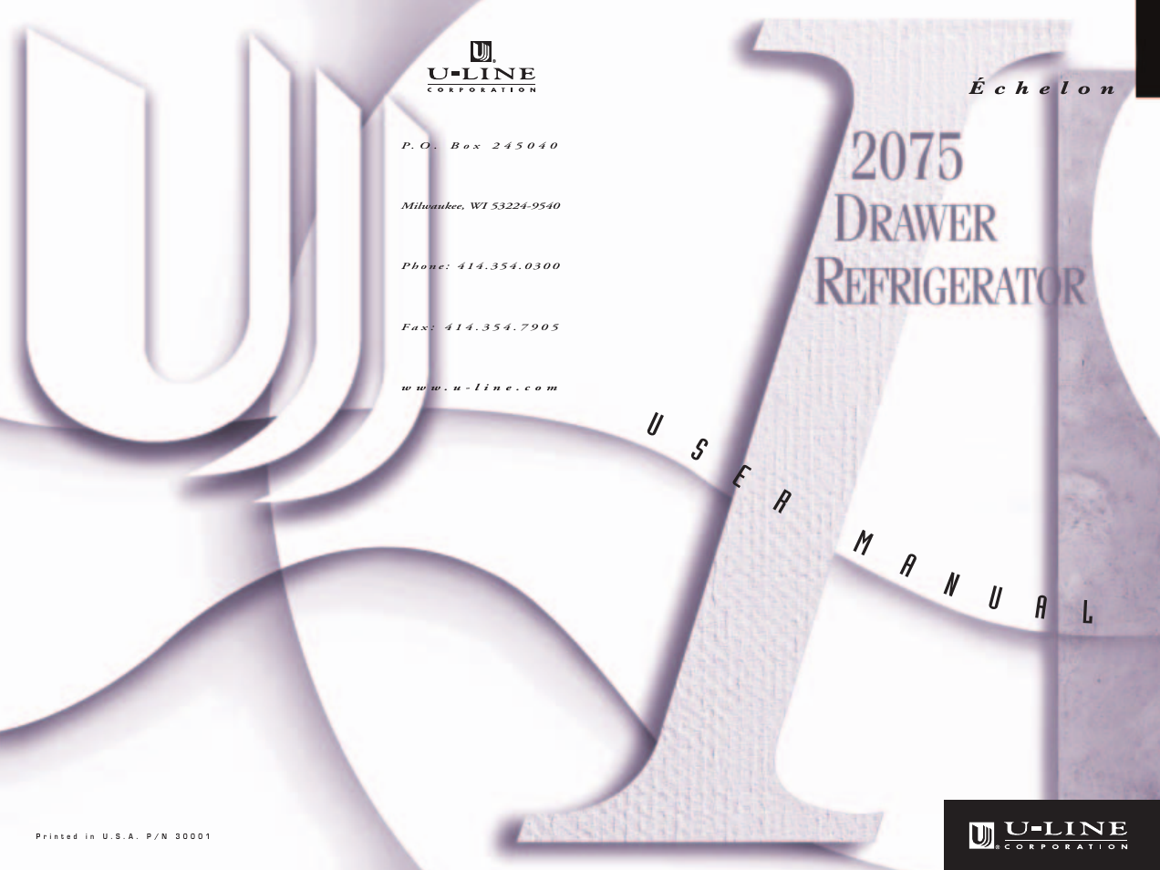 U-Line 2075 User Manual | 31 pages