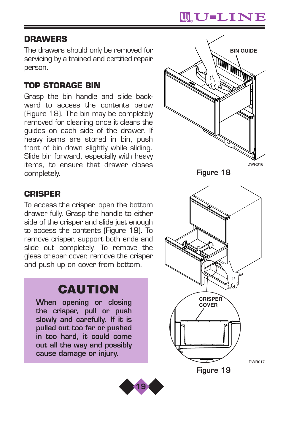 Caution | U-Line 2075 User Manual | Page 21 / 31