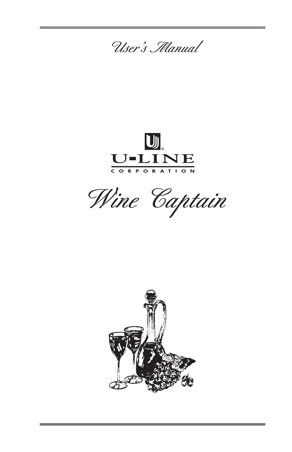 U-Line Wine Captain Cooler User Manual | 18 pages