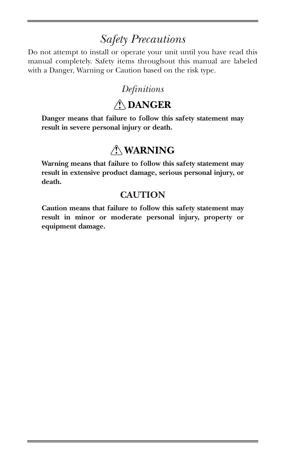 Safety precautions | U-Line Wine Captain Cooler User Manual | Page 3 / 18