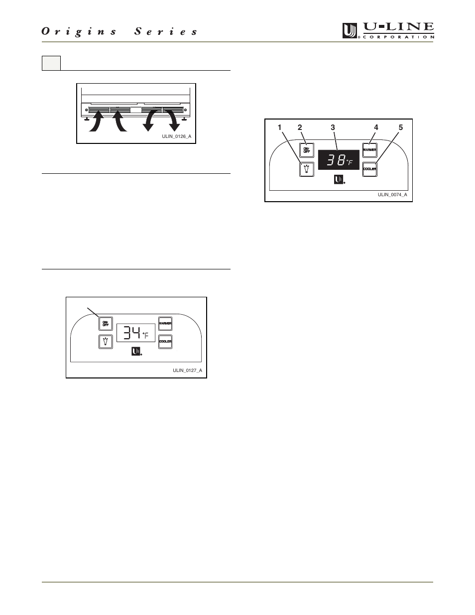 Initial startup, Interior lighting, 5operation | U-Line 1175R User Manual | Page 7 / 32