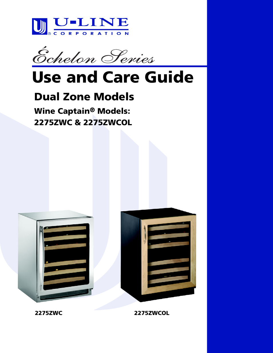 U-Line 2275ZWC User Manual | 20 pages