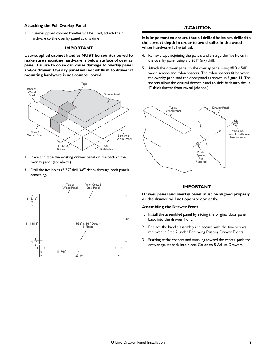 U-Line 2275DWRW User Manual | Page 11 / 17