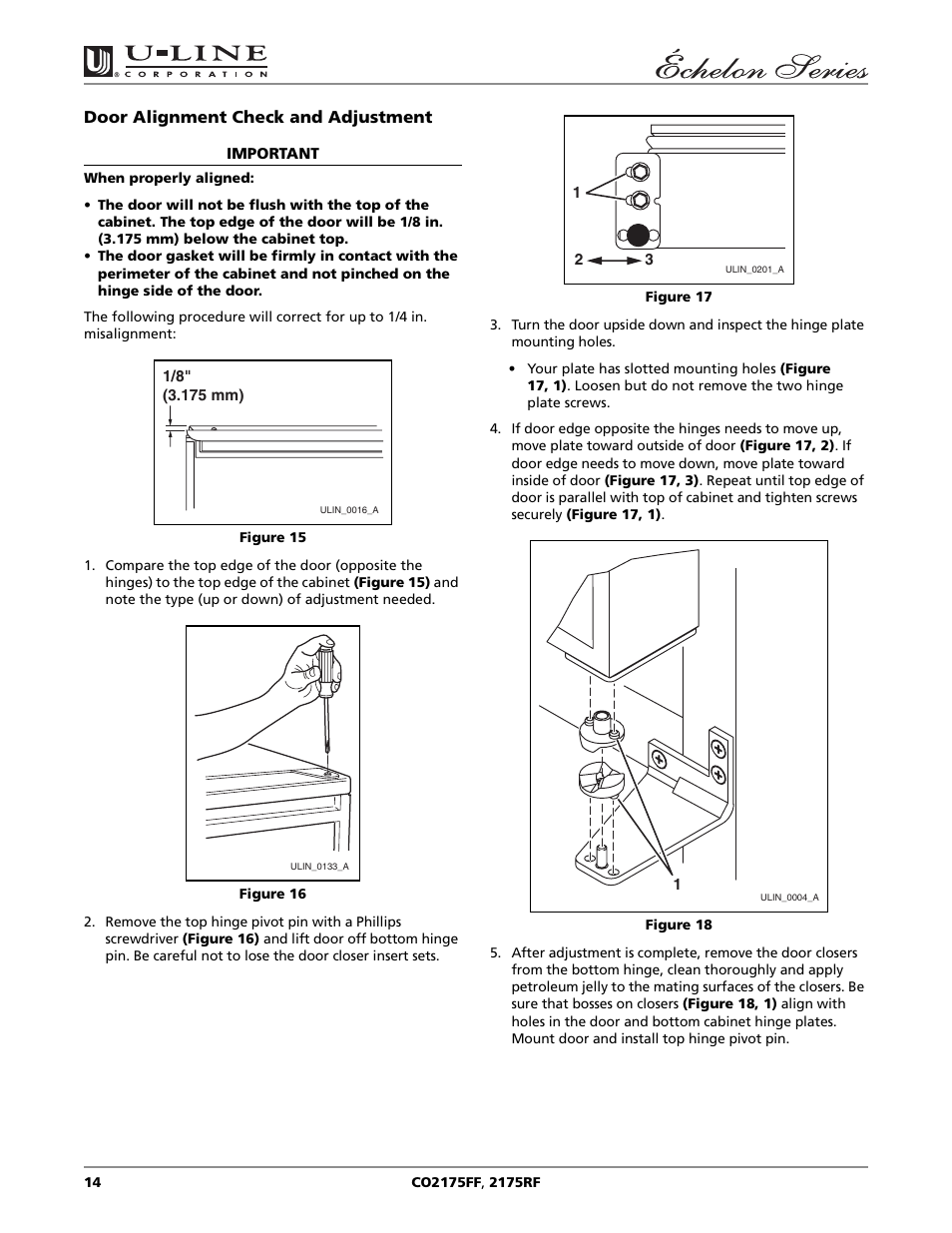 U-Line CO2175RF User Manual | Page 14 / 24