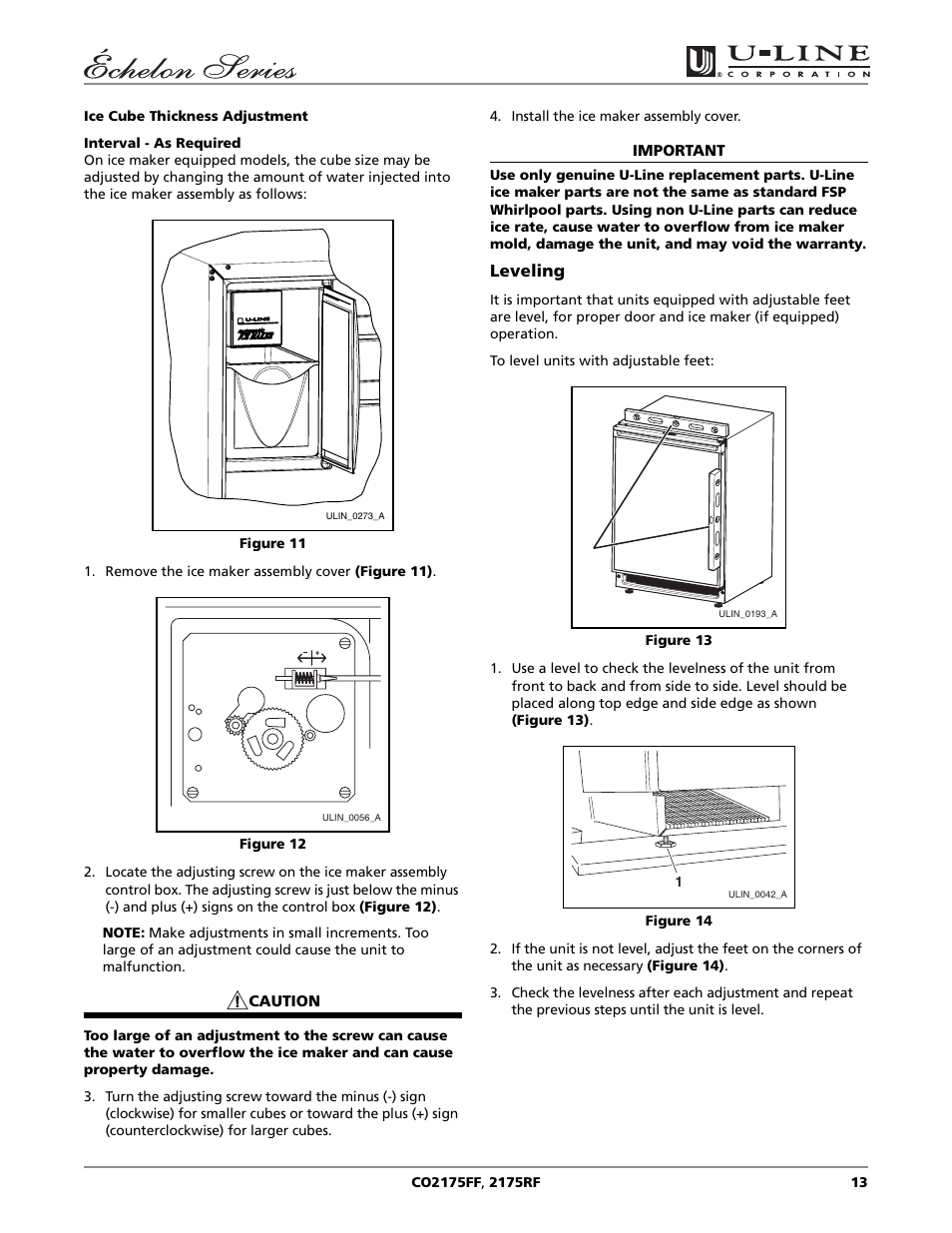 U-Line CO2175FF User Manual | Page 13 / 24