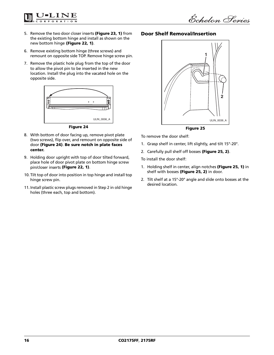 U-Line CO2175FF User Manual | Page 16 / 24