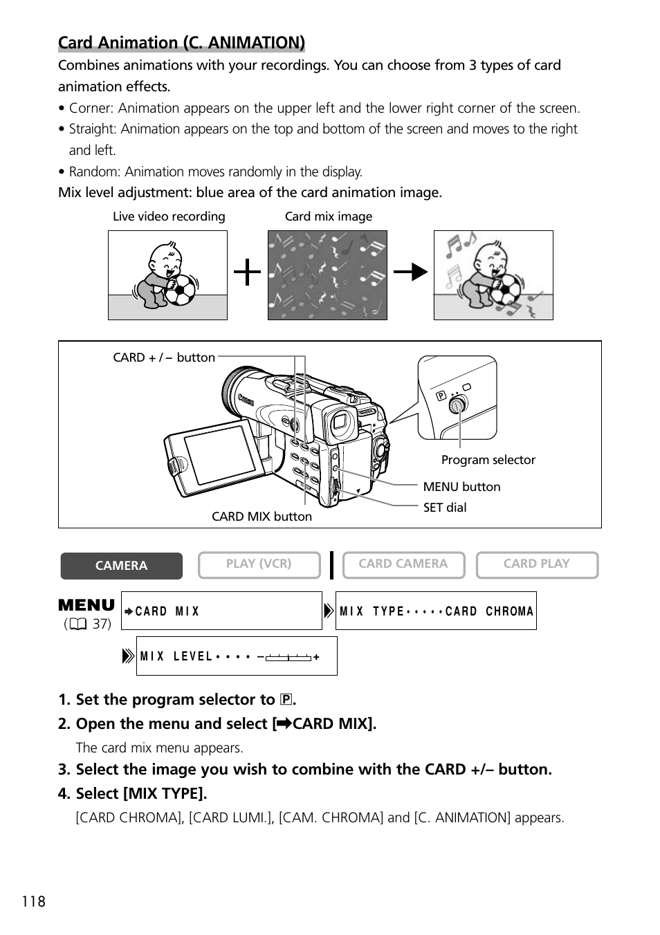 Card animation (c. animation) | U-Line 30 User Manual | Page 118 / 166