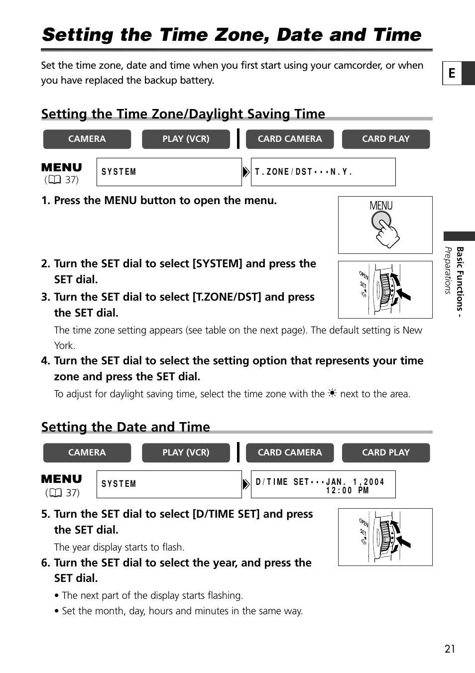Setting the time zone, date and time, Setting the time zone/daylight saving time, Setting the date and time | U-Line 30 User Manual | Page 21 / 166