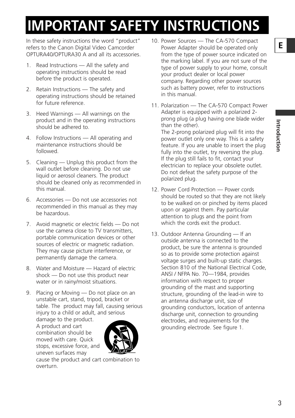 Important safety instructions | U-Line 30 User Manual | Page 3 / 166