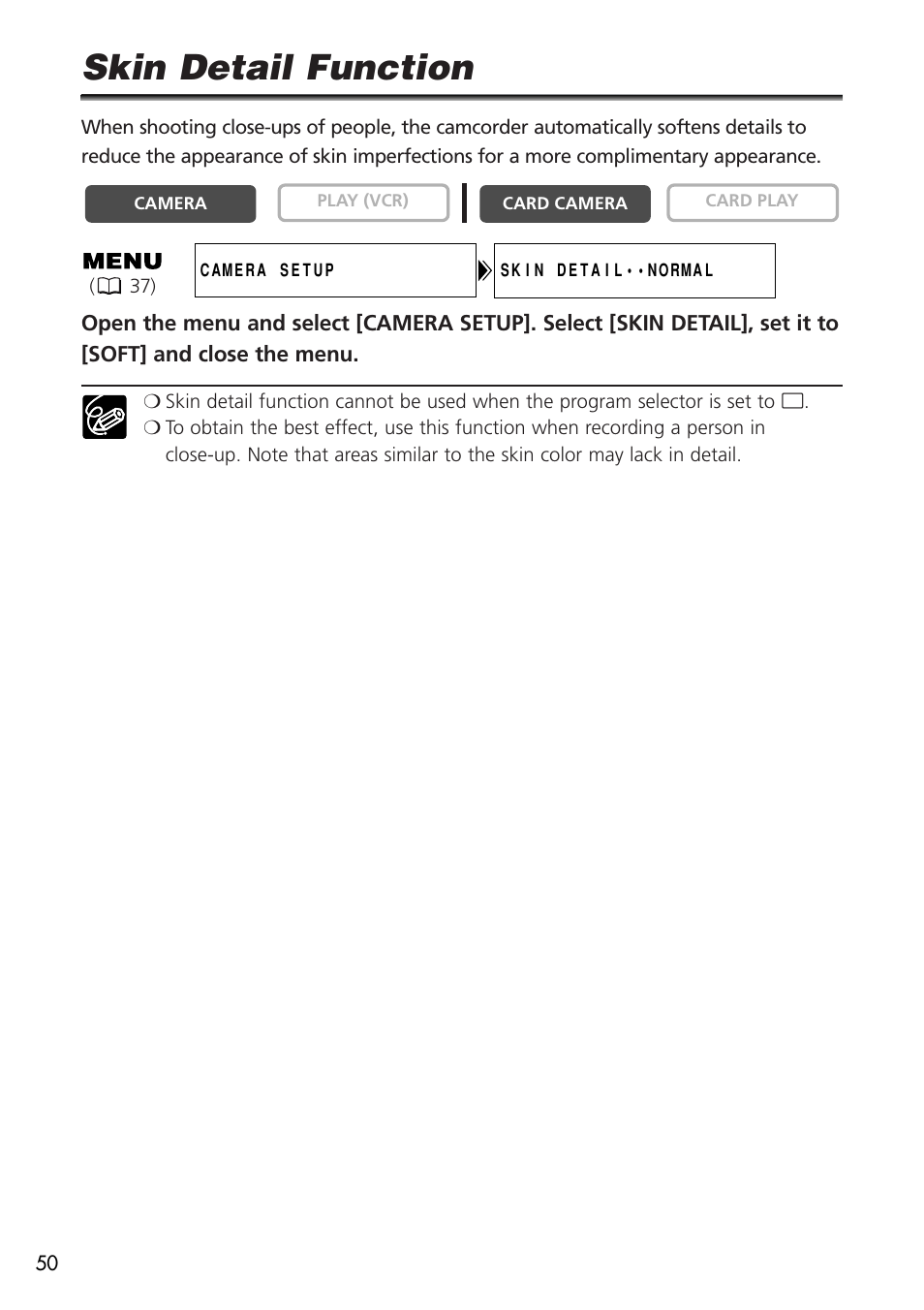 Skin detail function | U-Line 30 User Manual | Page 50 / 166