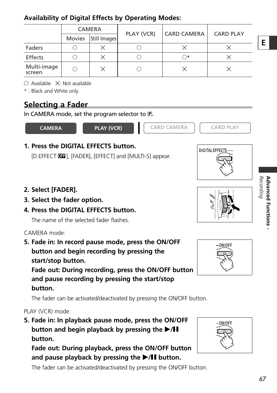 Eselecting a fader | U-Line 30 User Manual | Page 67 / 166