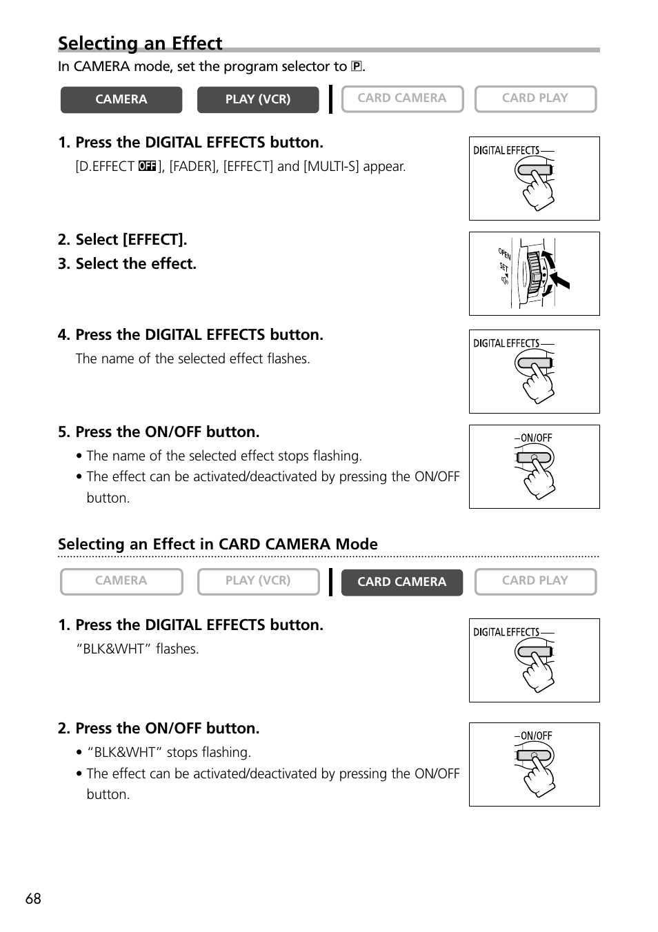 Selecting an effect | U-Line 30 User Manual | Page 68 / 166