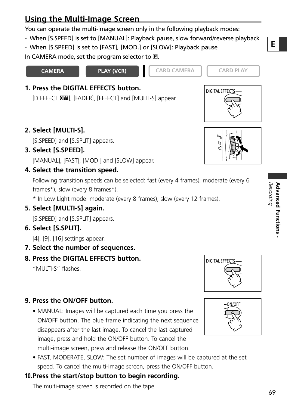 Eusing the multi-image screen | U-Line 30 User Manual | Page 69 / 166