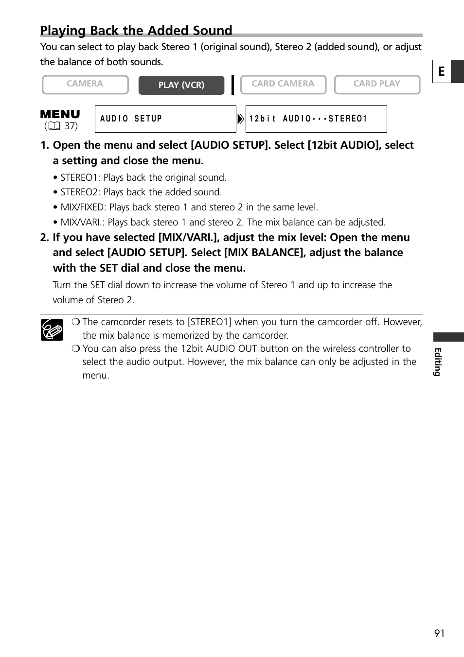 Eplaying back the added sound | U-Line 30 User Manual | Page 91 / 166