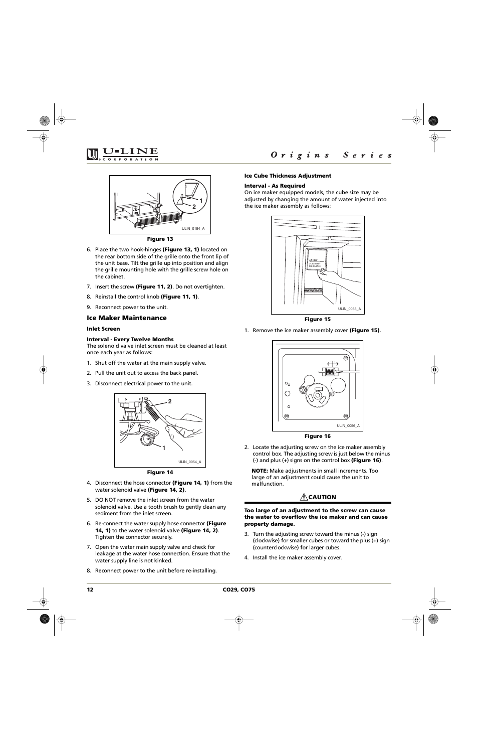 U-Line CO75 User Manual | Page 12 / 24