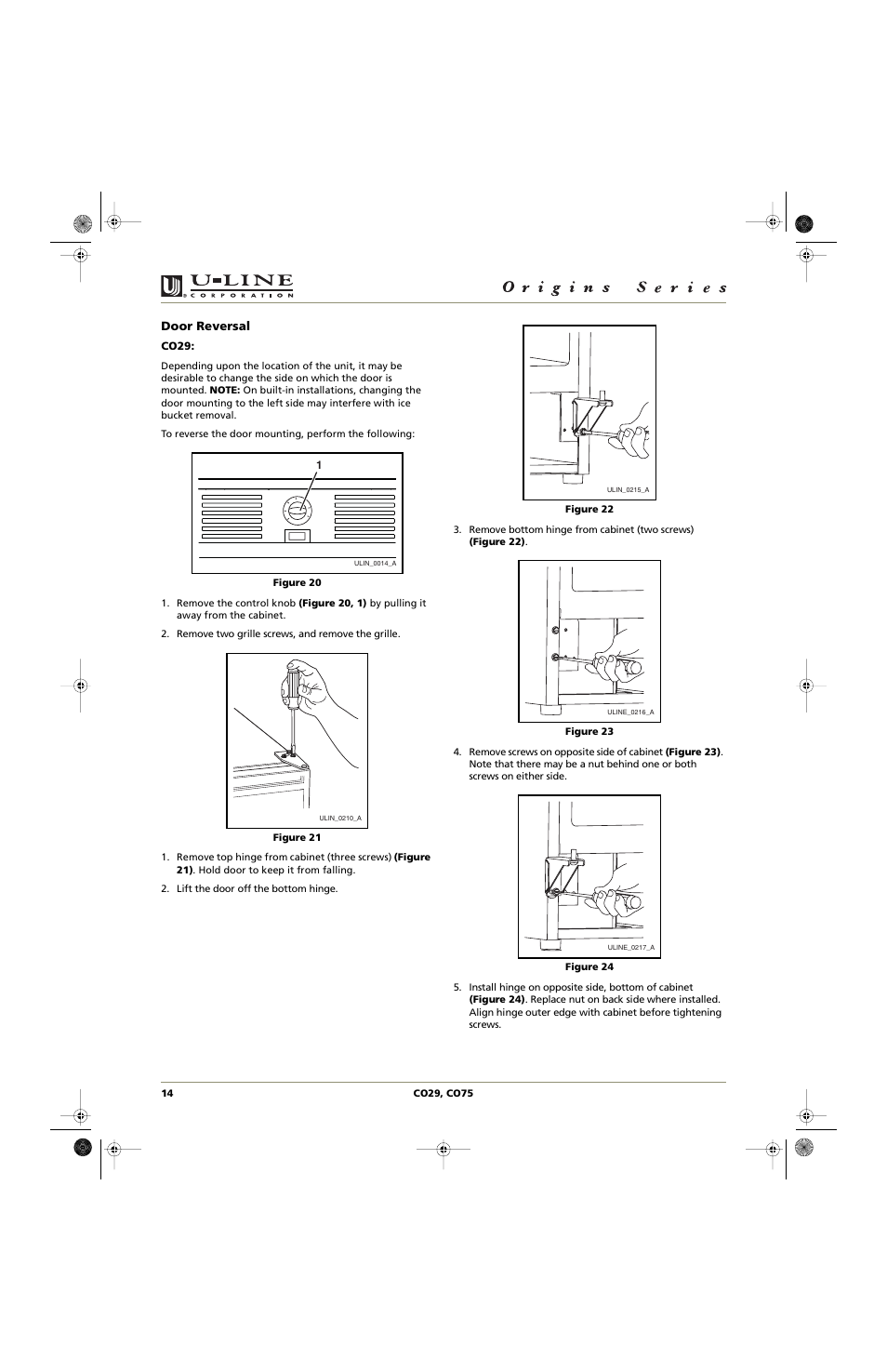 U-Line CO75 User Manual | Page 14 / 24