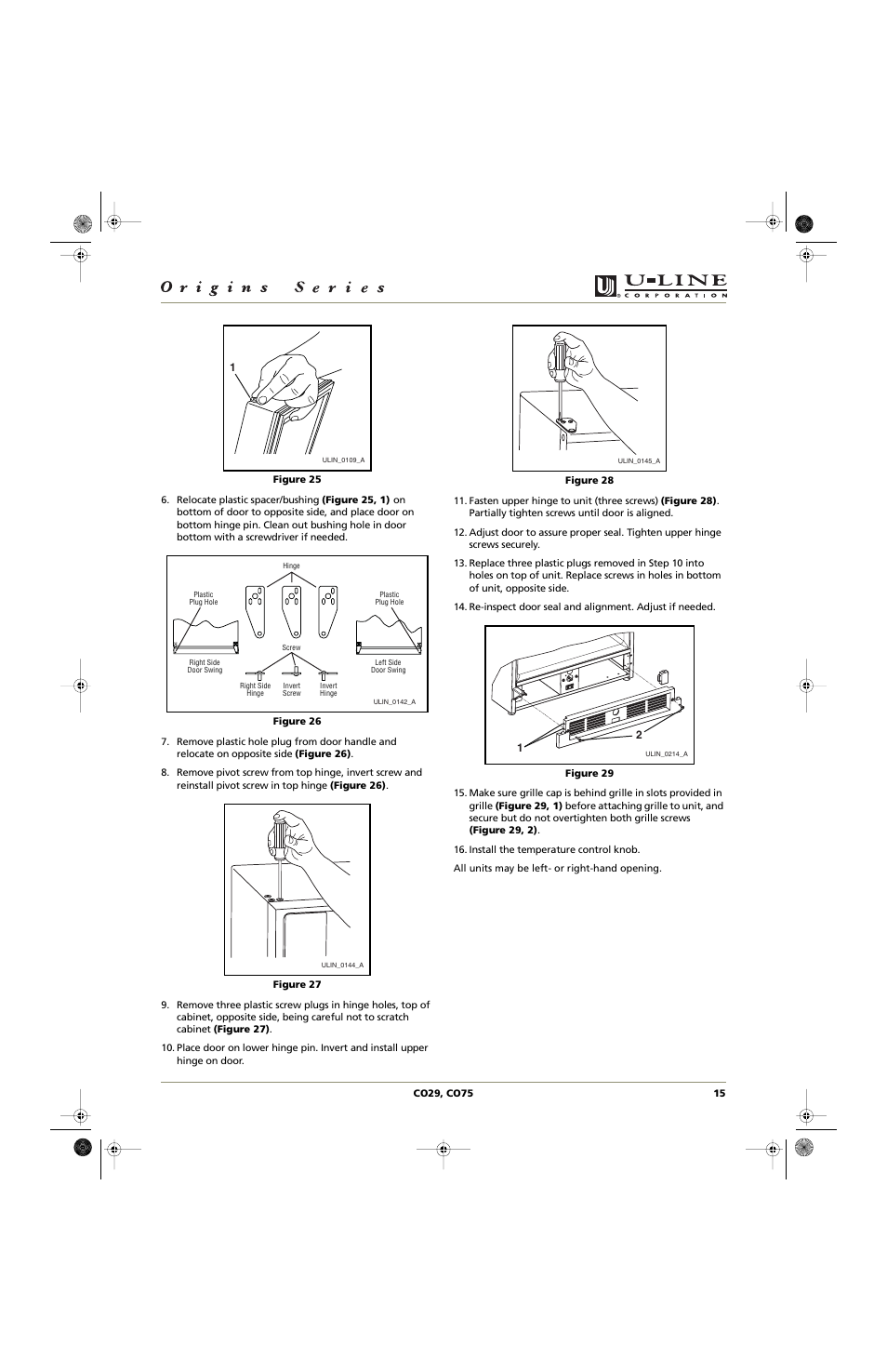 U-Line CO75 User Manual | Page 15 / 24