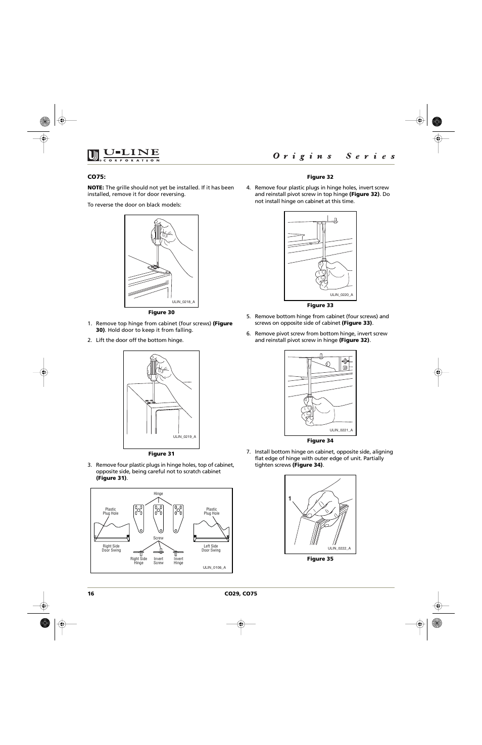 U-Line CO75 User Manual | Page 16 / 24