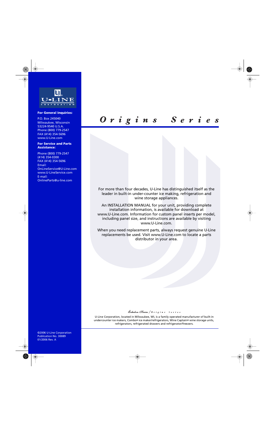 U-Line CO75 User Manual | Page 24 / 24