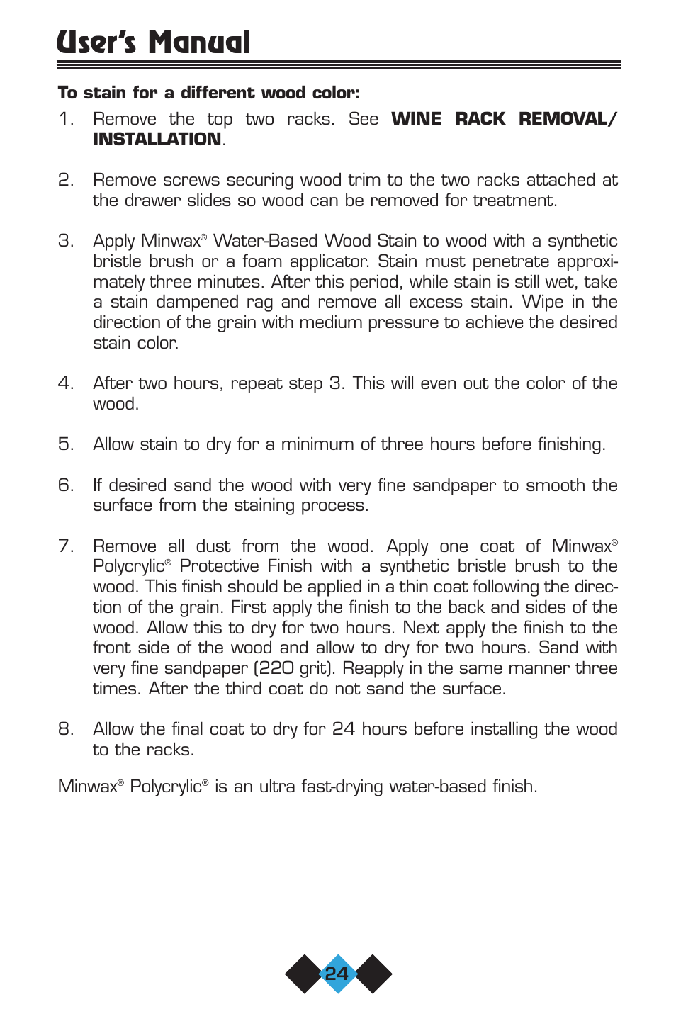 User’s manual | U-Line 75 User Manual | Page 26 / 56