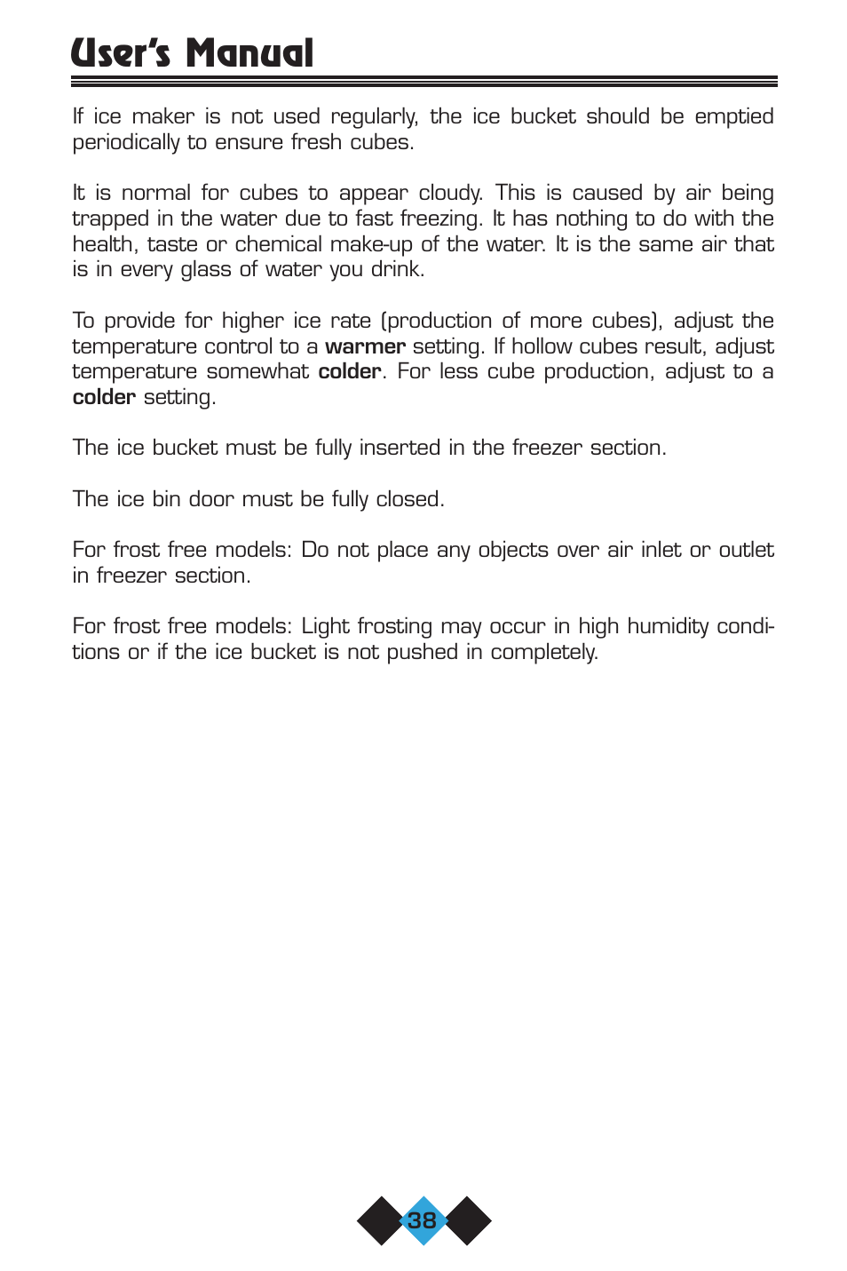 User’s manual | U-Line 75 User Manual | Page 40 / 56