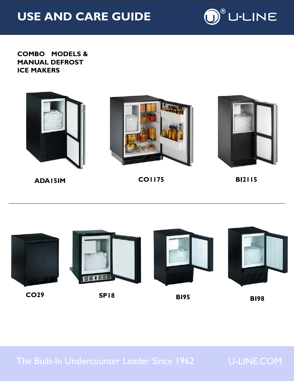 U-Line COMBO B198 User Manual | 20 pages