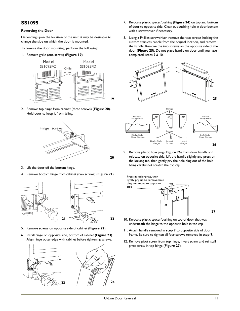 Ss1095 | U-Line WH95 User Manual | Page 12 / 19